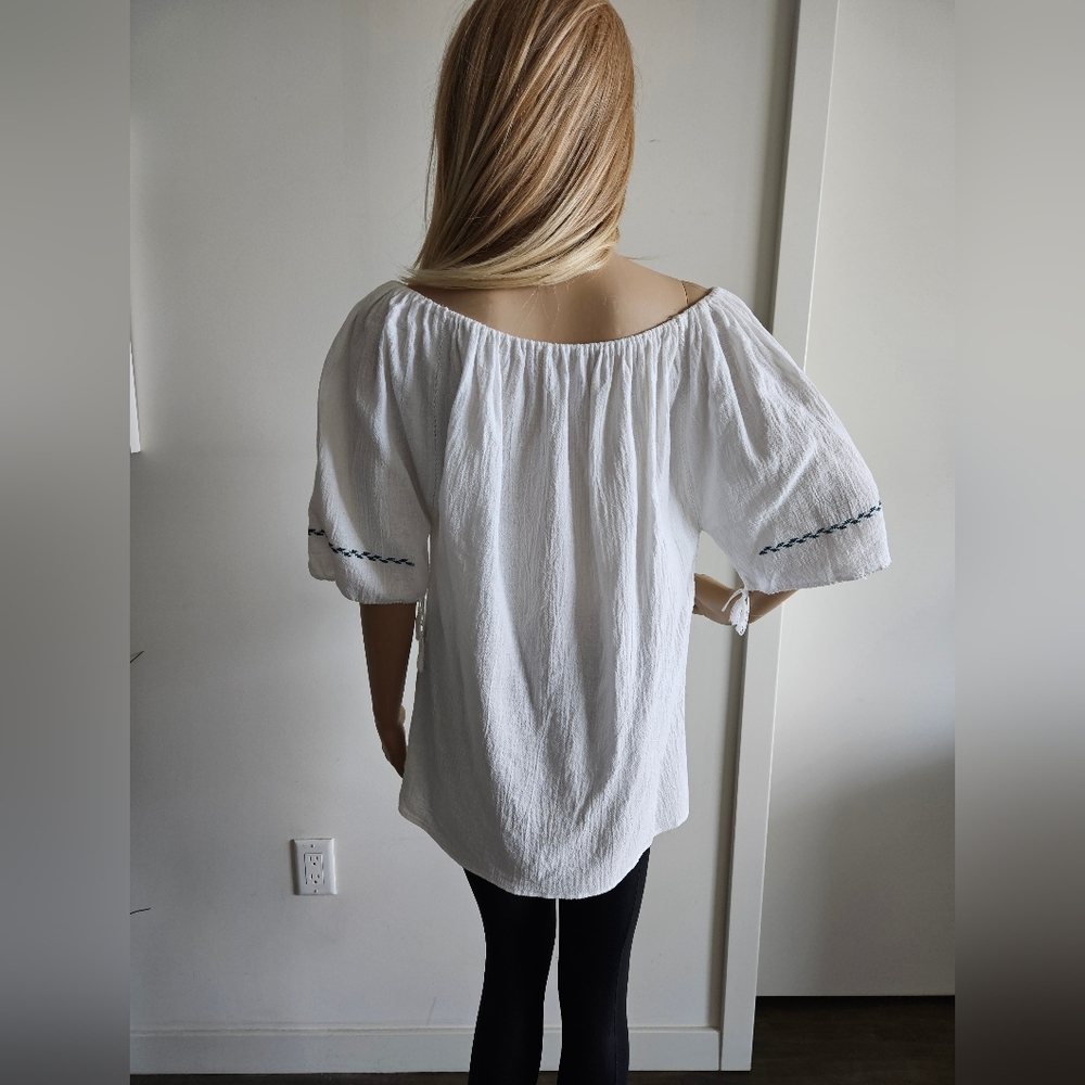 White Peasant Top - Picture 8 of 11